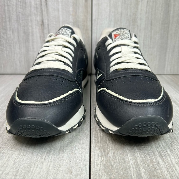 RARE Reebok Keith Haring Classic Black Leather Dog Blackboard Chalk Mens Size 10 - Picture 5 of 11